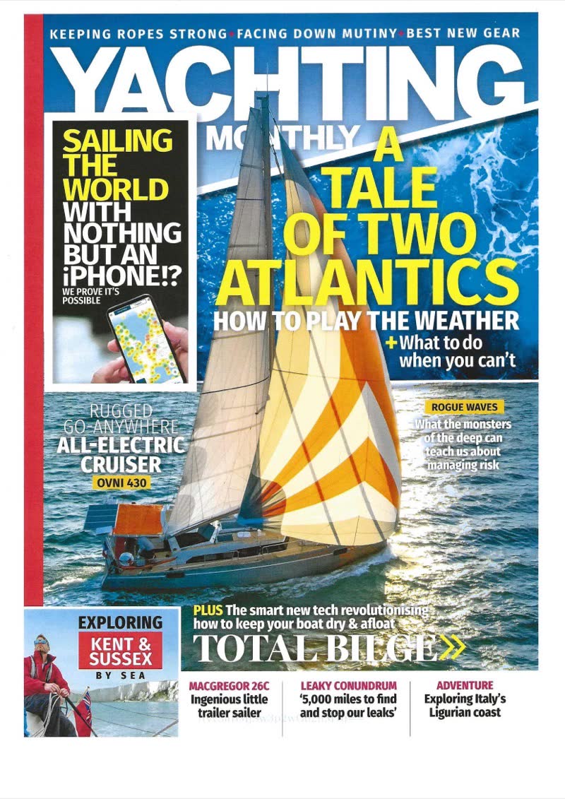Ovni 430 on the cover of Yachting Monthly